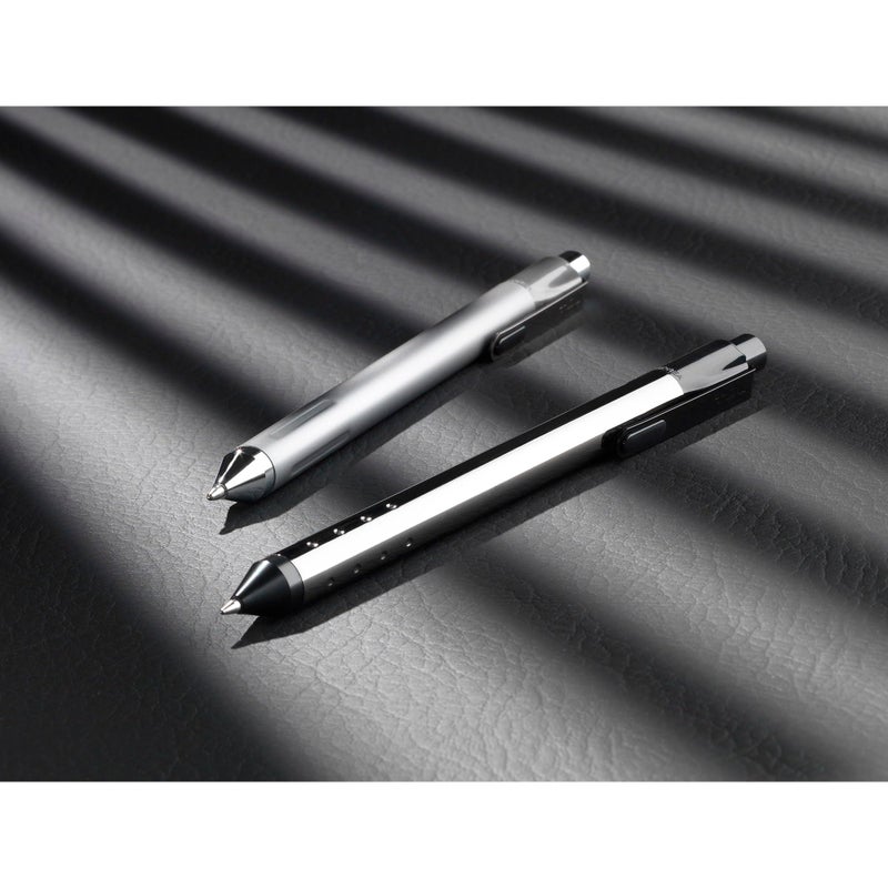 TUL Fine Writing Solid Metal Barrel Retractable Gel Pen With 2 Refills, Medium Point, 0.7 mm, Gunmetal Gray Barrel, Assorted Ink Colors - Image 3